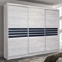 Kép 1/4 - Tallin 250 cm-es grafit/craft tölgy gardróbszekrény