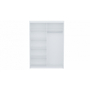 Kép 3/5 - NID-Ferro 150 ruhásszekrény akasztós és polcos résszel, matt fehér