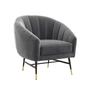 Kép 1/9 - HLM-BRITNEY design fotel, szürke-fekete-arany