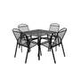 Kép 4/4 - ZWMT-90 fém kerti asztal, 90 x 90 x 72 cm - fekete