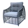 OHIO exkluzív polyrattan kerti bútor garnitúra - antracit/szürke