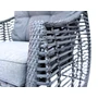 OHIO exkluzív polyrattan kerti bútor garnitúra - antracit/szürke