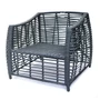 OHIO exkluzív polyrattan kerti bútor garnitúra - antracit/szürke