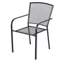 Kép 1/10 - ZWMC-19 fém kerti szék, 62 x 56,5 x 88 cm - fekete