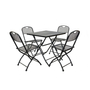 Kép 5/7 - ZWMC-45 fém kerti összecsukható szék, 54 x 45 x 89 cm - fekete