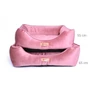 Kép 3/5 - Kutya, macska poliészter fekhely bársony felülettel - pink - 55 cm