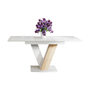 Kép 2/2 - Massimo Magasfényű fehér-Sonoma étkezőasztal