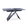 Kép 2/3 - Westin SG étkező asztal fekete/ matt fekete 120(160)X80