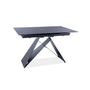 Kép 1/3 - Westin SG étkező asztal fekete/ matt fekete 120(160)X80